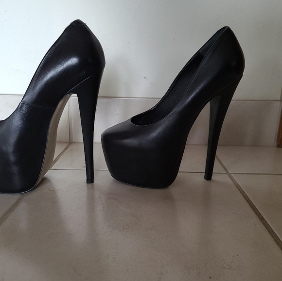 Studio TMLS black platform heels sz 7 - Picture 4 of 7